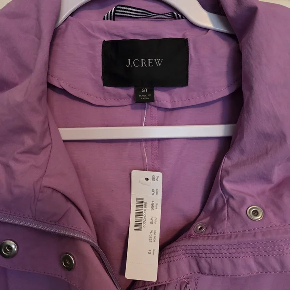 NWT SIZE ST J.CREW PERFECT LIGHTWEIGHT RAIN JACKET - Picture 3 of 6